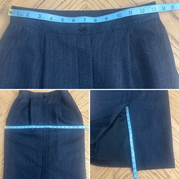 Jones New York 2 Piece Wool Skirt Suit Long Sleeve Jacket And Long Skirt Size 6 - Picture 14 of 16